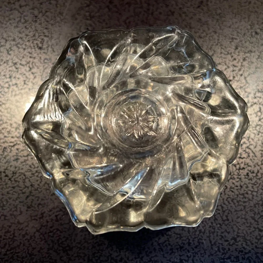 Heavy Clear Glass 6 sided Votive Tealight Holder